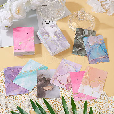 100Pcs 10 Styles Hot Stamping Cardboard Paper Jewelry Display Cards CDIS-TA0001-17-1