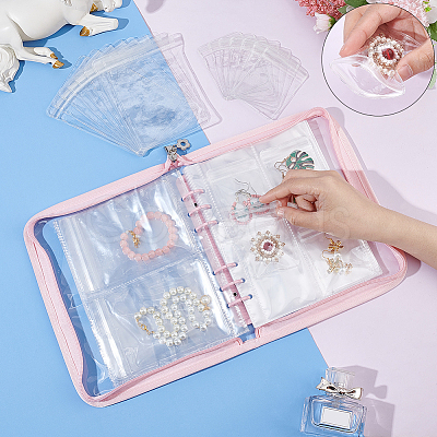 Transparent Jewelry Organizer Storage Zipper Bag AJEW-WH0314-44D-1