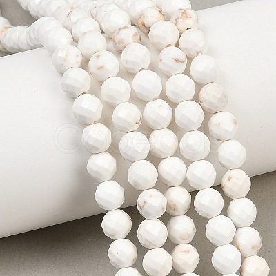 Natural Magnesite Beads Strands G-Z143-D01-6mm-1