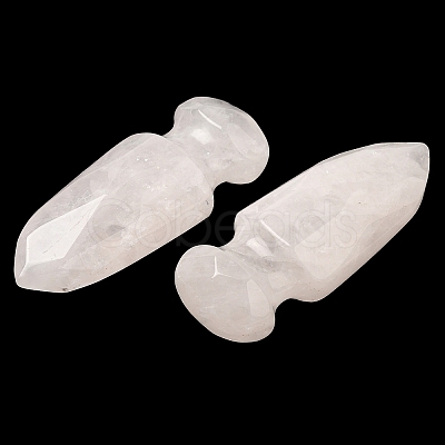 Natural Rose Quartz Craved Sword Model Ornament DJEW-C019-02C-1