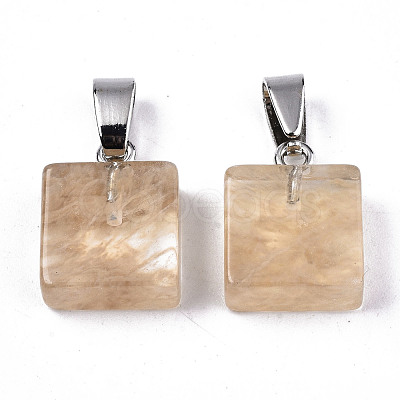 Watermelon Stone Glass Pendants G-T131-103-1