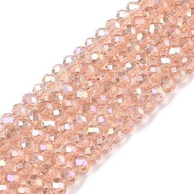 Electroplate Glass Beads Strands EGLA-A044-T2mm-B21-1