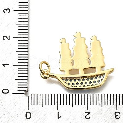 Brass Micro Pave Cubic Zirconia Pendants KK-Z093-14G-1