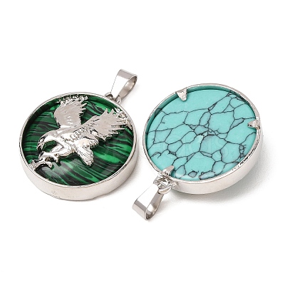 Synthetic Mixed Stone Pendants GG-CBA040B-02P-1