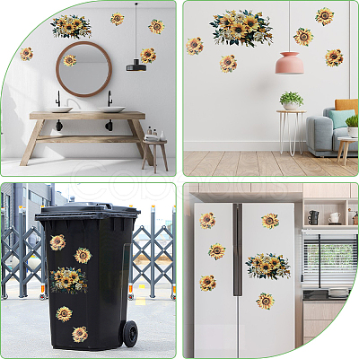 Sunflower Self-Adhesive PVC Wall Stickers STIC-WH20002-25-1