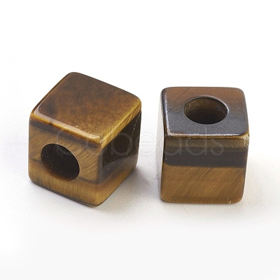 Natural Tiger Eye European Beads G-F580-B04-1