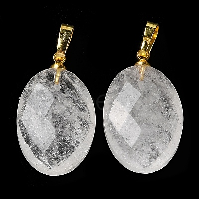 Natural Quartz Crystal Pendants G-E603-03G-05-1