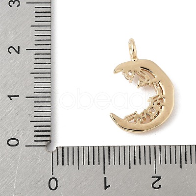 Brass Micro Pave Cubic Zirconia Pendants KK-Z107-01G-01-1