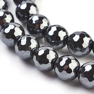 Non-Magnetic Synthetic Hematite Beads Strands HEMA-8D-3-1