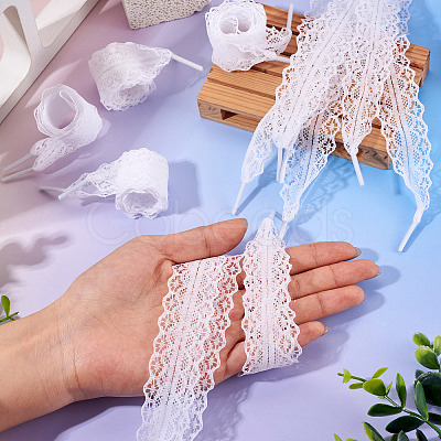 10 Pairs Polyester Lace Shoelaces AJEW-TA0003-14D-1