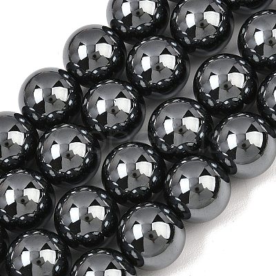 Synthetic Non-magnetic Hematite Beads Strands GG-CBAB93D-B01-14mm-1