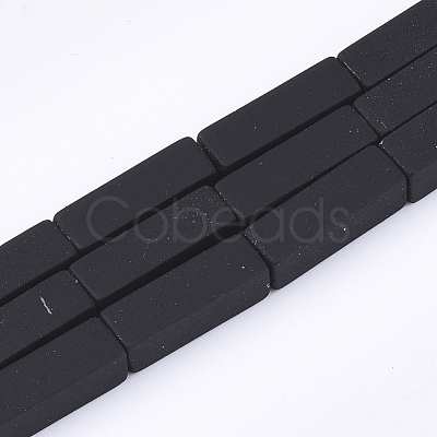 Spray Painted Non-magnetic Synthetic Hematite Beads Strands G-T116-10-17-1