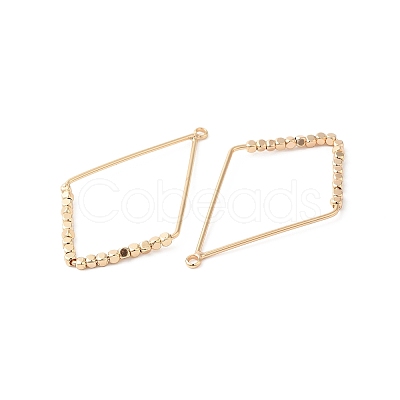 Brass Open Back Bezel Pendants KK-O144-26G-1