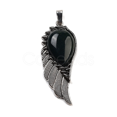 Natural Indian Agate Big Pendants G-G112-02AS-10-1