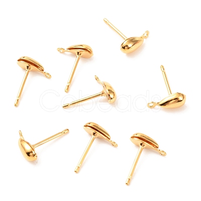 Brass Stud Earring Findings KK-F824-004G-1