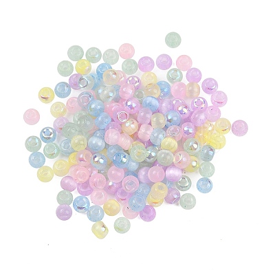 Mixed Color Imitation Cat Eye Glass Round Seed Beads SEED-NH0003-01A-04-1