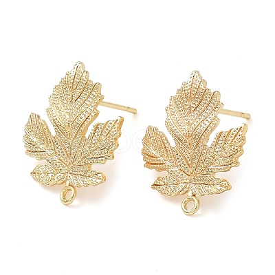 Brass Stud Earring Findings KK-C031-31G-1