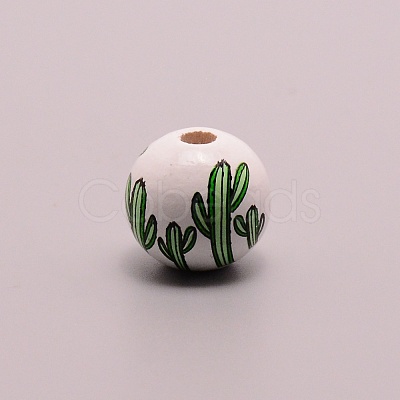 Dyed Wood Beads WOOD-WH0031-03-1