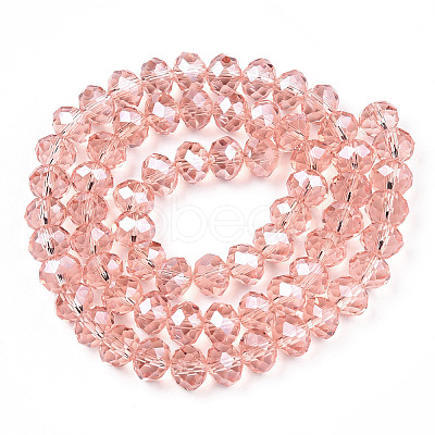 Electroplate Glass Beads Strands EGLA-A034-T1mm-A34-1