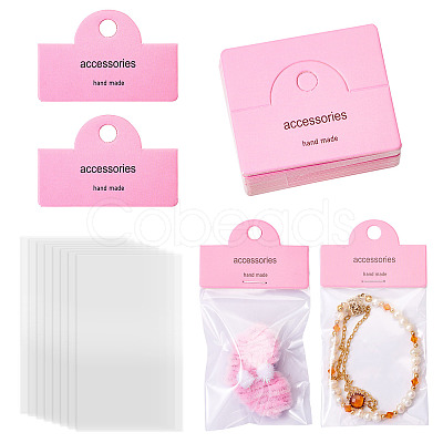100Pcs Rectangle Clear Polypropylene Cellophane Bags CDIS-TA0001-40A-1