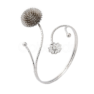 PincushionAlloy Arm Cuff Bangles for Girl Women LS-AJEW-A063-01B-P-1