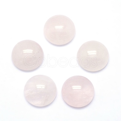 Natural Rose Quartz Cabochons G-P393-R20-14.5mm-1