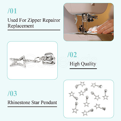 20Pcs Alloy Zipper Puller HJEW-TAC0161-1