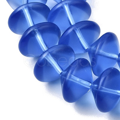 Frosted & Baking Paint Transparent Glass Beads Strands GL-CBA2ED2-03G-1