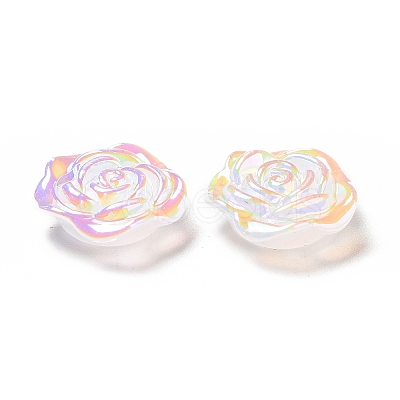 Opaque Acrylic Flower Cabochons MACR-C009-09-1