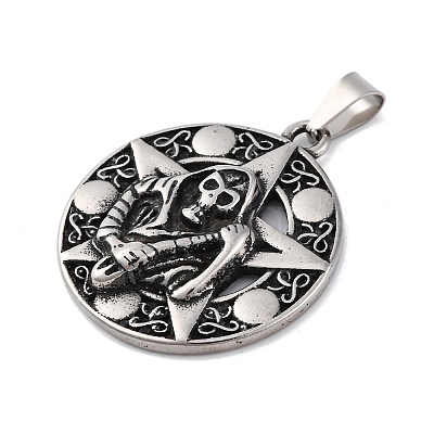 304 Stainless Steel Pendants LS-STAS-Q339-01A-AS-1