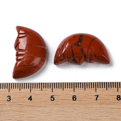 Natural Red Jasper Carved Healing Moon with Human Face Figurines G-B062-06C-1