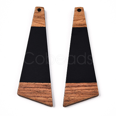 Opaque Resin & Walnut Wood Big Pendants RESI-TAC0017-51-A01-1