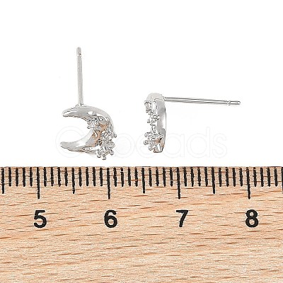 SHEGRACE Brass Micro Pave Cubic Zirconia Stud Earrings XGRQ4N777-703P-1