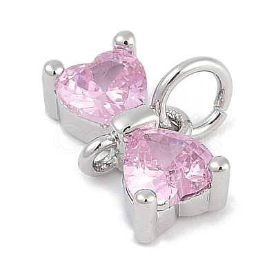 Rack Plating Brass Micro Pave Cubic Zirconia Links KK-Q028-14P-1