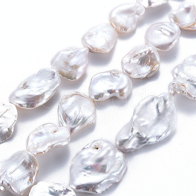 Natural Keshi Pearl Beads Strands PEAR-S020-V01-1