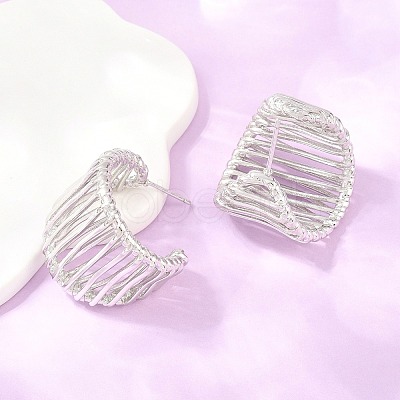 Brass Stud Earrings EJEW-P346-03P-1