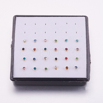 316L Surgical Stainless Steel Nose Studs Nose Piercing Jewelry AJEW-P063-02-2mm-1