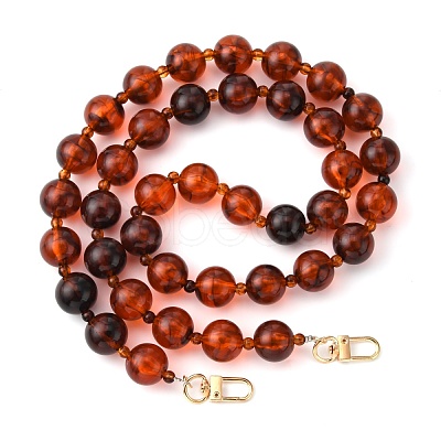 Acrylic Round Beaded Bag Handles FIND-WH0111-99-1