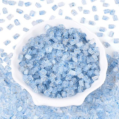 Transparent Spray Painted Glass Seed Beads SEED-L011-10A-17-1