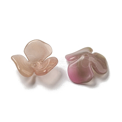 Two-tone Opaque Acrylic Bead Caps OACR-G034-03A-1