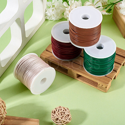 40M 4 Colors PU Leather Thread Cord AJEW-TA0002-29B-1