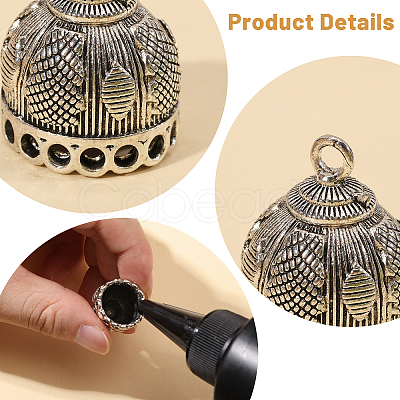 16Pcs Tibetan Style Zinc Alloy Pendant Bails FIND-CA0011-75A-1