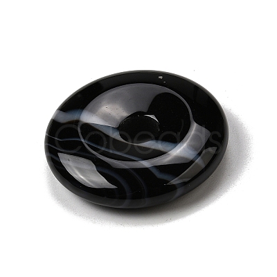 Natural Black Banded Agate(Dyed & Heated) Pendants G-F820-13A-04-1