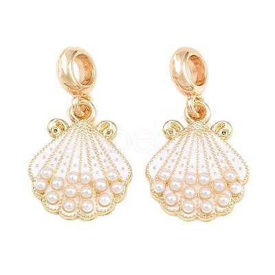 Alloy Enamel European Dangle Charms AL-CBAC2D3-03G-01-1