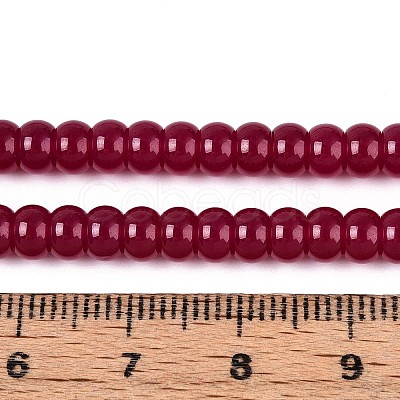 Lab Grown Red Corundum Beads Strands G-N351-03A-01-1