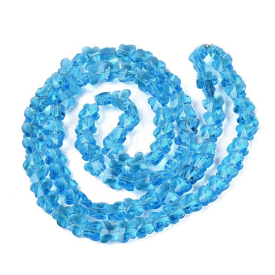 Transparent Glass Beads Strands GLAA-Q118-01A-B04-1