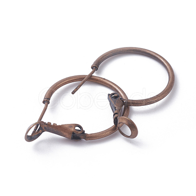 Brass Hoop Earrings KK-I665-26A-R-1