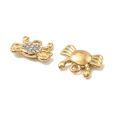 304 Stainless Steel with Crystal Rhinestone Charms STAS-G358-05G-02-1