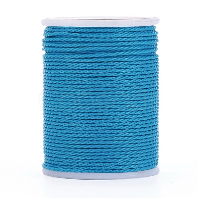 Round Waxed Polyester Cord X-YC-G006-01-1.0mm-14-1