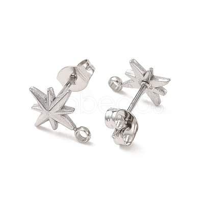 304 Stainless Steel Stud Earrings STAS-K291-13A-P-1